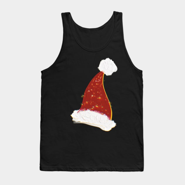 Santa Christmas Hat Tank Top by xsaxsandra